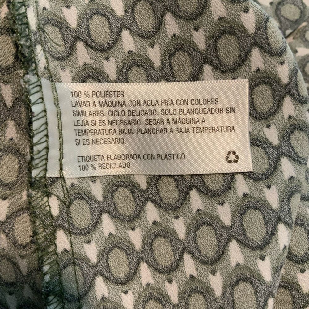 Merona green and white dress size M - Picture 8 of 8